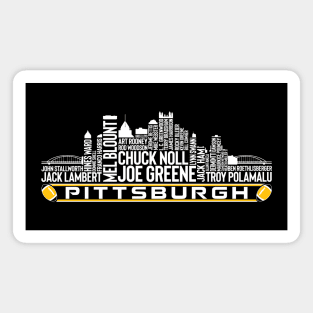 Pittsburgh Football Team All Time Legends, Pittsburgh City Skyline Magnet